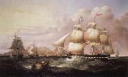 Samuel Walters The Indiaman Euphrate off Capetown oil